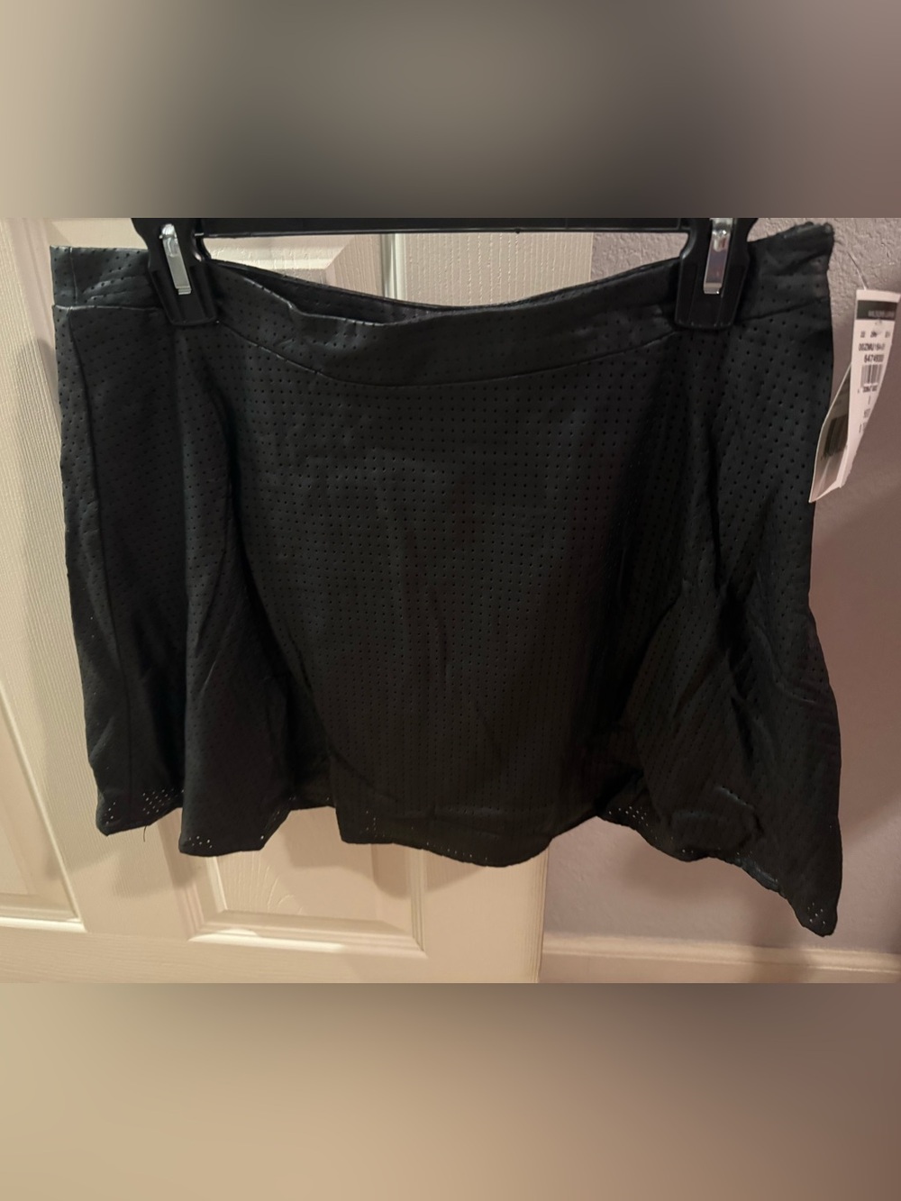 New Express Black Perforated Faux Leather Skirt Wilson’s Leather